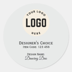 Add Your Logo Black Border Round Product Label