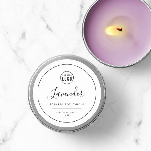 Add Your Logo Black Border Round Product Label