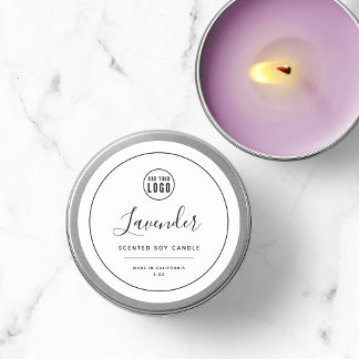 Add Your Logo Black Border Round Product Label