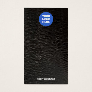 Add Your Logo Black Lizard  Earring Display Card