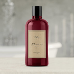 Add Your Logo Border Kraft Product Label