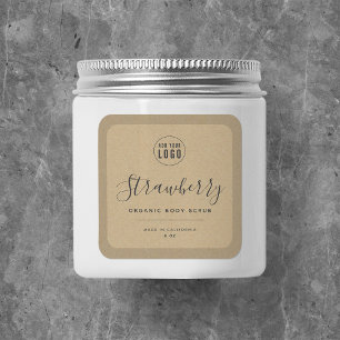 Add Your Logo Border Kraft Product Label