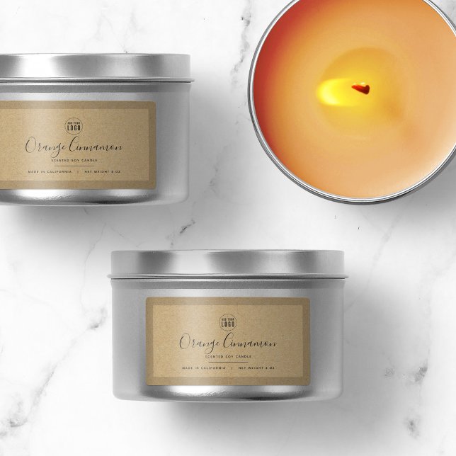 Add Your Logo Border Kraft Product Label (Creator Uploaded)