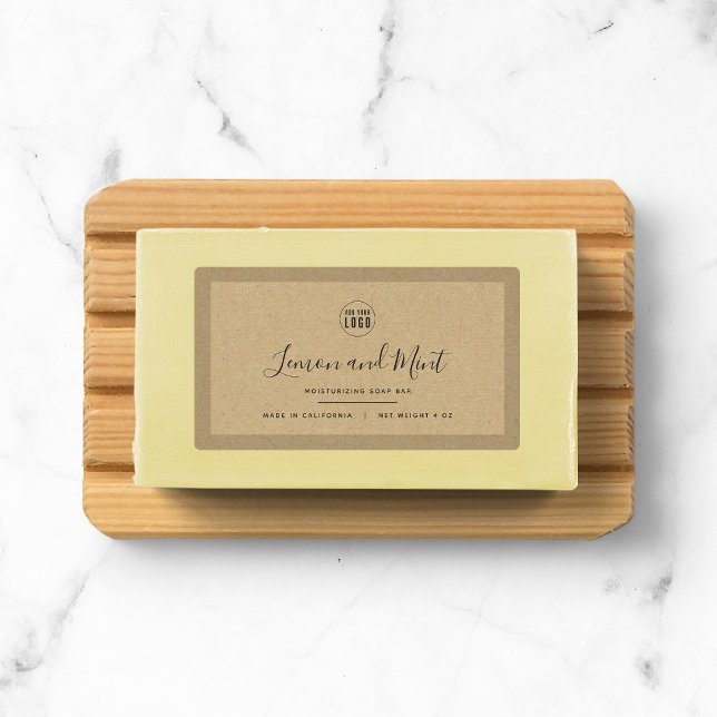 Add Your Logo Border Kraft Product Labels (Creator Uploaded)