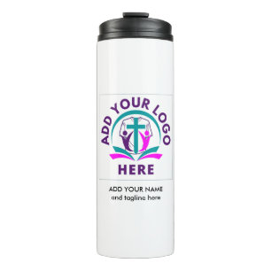 ADD YOUR LOGO   Business Church Merchandise Thermal Tumbler