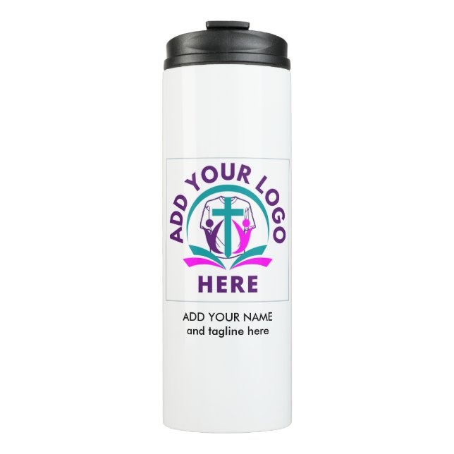 ADD YOUR LOGO | Business Church Merchandize Thermal Tumbler (Front)