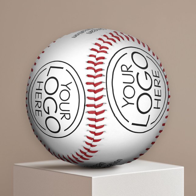 Add Your Logo Business Corporate Modern Minimalist Baseball (Custom Logo Baseball)