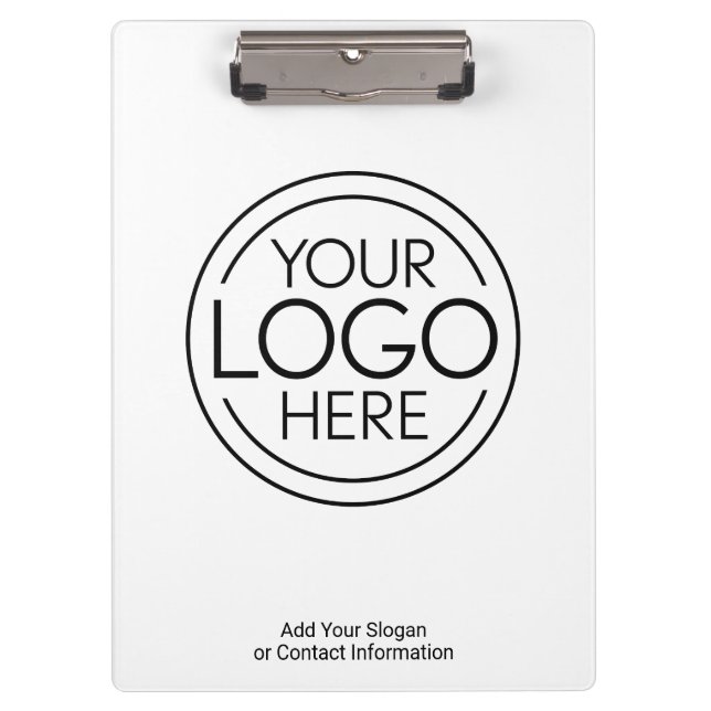 Add Your Logo Business Corporate Modern Minimalist Clipboard (Front)