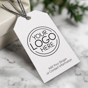 Add Your Logo Business Corporate Modern Minimalist Gift Tags