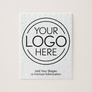 Add Your Logo Business Corporate Modern Minimalist Jigsaw Puzzle