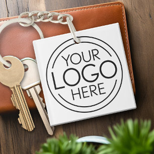 Add Your Logo Business Corporate Modern Minimalist Key Ring