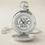 Add Your Logo Business Corporate Modern Minimalist Pocket Watch<br><div class="desc">Perfect for an office party or presentation gift, these logo watches are simple in design. You can change the background colour to match the colour that coordinates with your company logo. A simple, no frills design for any company. Upload your logo. If your logo doesn't fit, click on the CUSTOMIZE...</div>