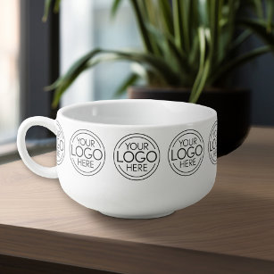 Add Your Logo Business Corporate Modern Minimalist Soup Mug