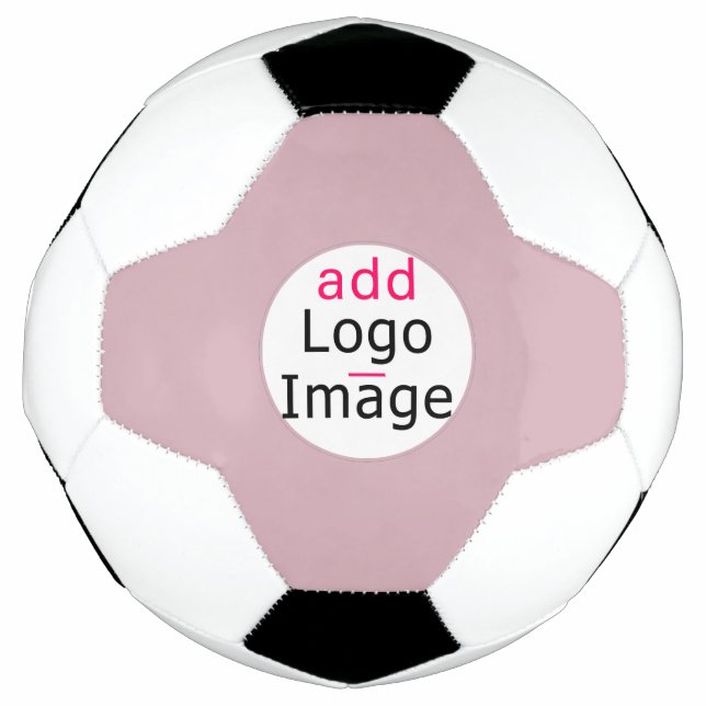 Add Your Logo Business Dusty Rose Pink Hue Soccer Ball (Front)