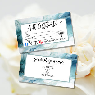 ADD YOUR LOGO Business gift certificate marketing