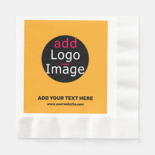 Add Your Logo Business Macaroni & Cheese Hue Napkin