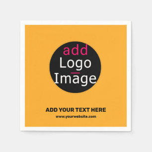 Add Your Logo Business Macaroni & Cheese Hue   Napkin