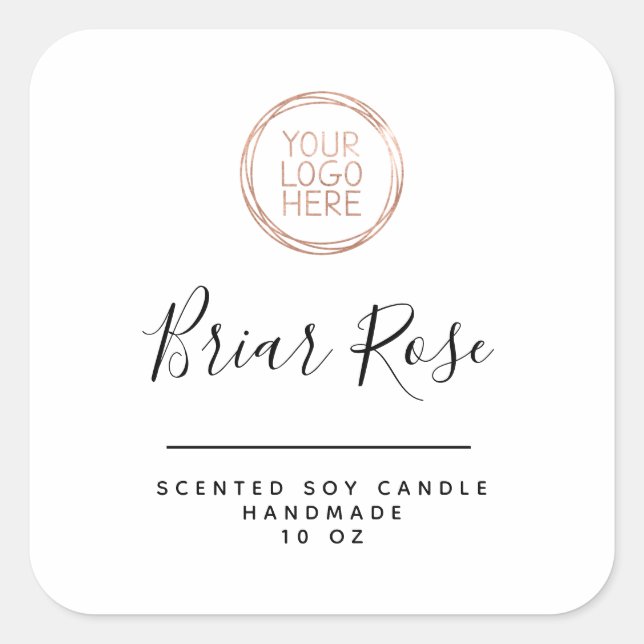 Add Your Logo Candle Product Label (Front)