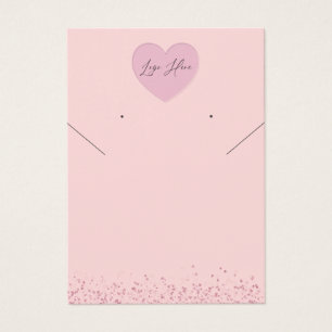 Add Your Logo chic Necklace Earrings Display Card 