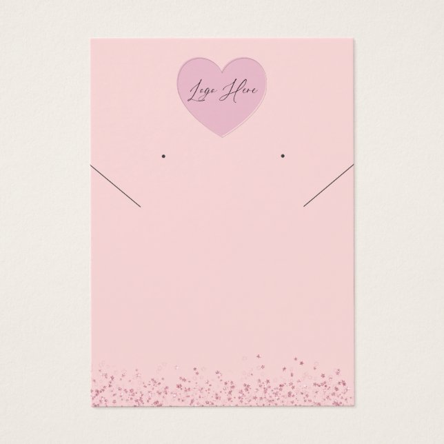 Add Your Logo chic Necklace Earrings Display Card  (Front)