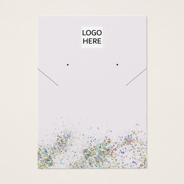 Add Your Logo chic Necklace Earrings Display Card (Front)