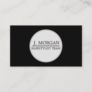 Add your logo circle custom professional black business card