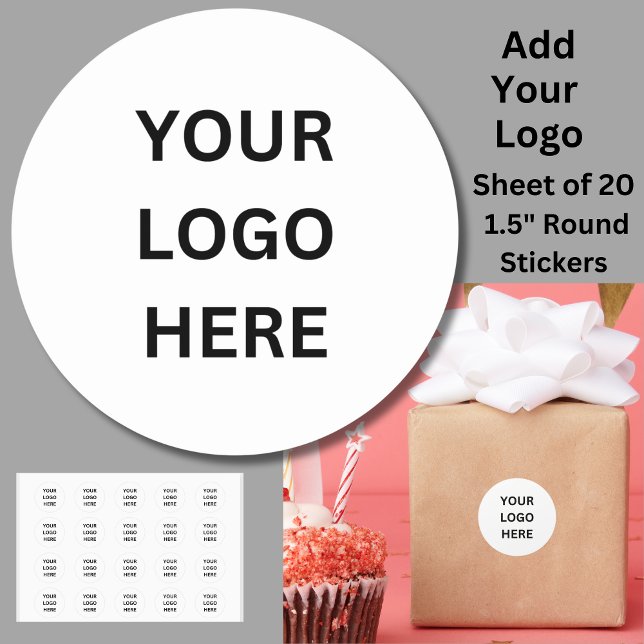 Add Your Logo, Classic Round Sticker (Creator Uploaded)