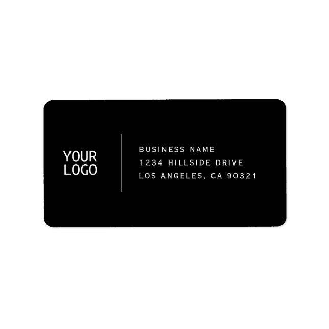 Add Your Logo | Classy Modern Return Address Label (Front)