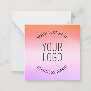 Add Your Logo   Colourful Sunset Gradient Colours  Card