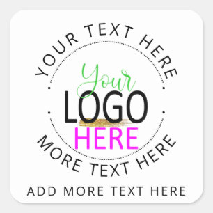 Add Your Logo Create Your Own Small Business  Square Sticker