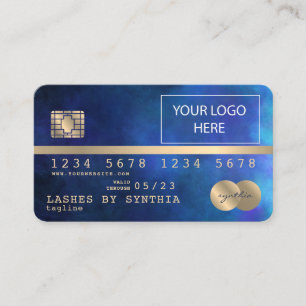 Add Your Logo Credit Card Styled Gold and Navy