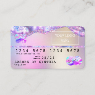 Add Your Logo Credit Card Styled Opal Iridescent