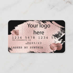 Add Your Logo Credit Card Styled Rose Gold Splash