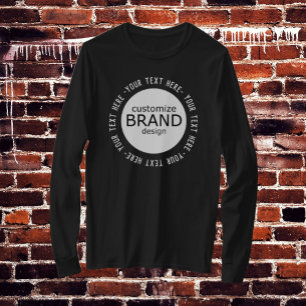 Add Your Logo Custom Company Brand Long Sleeve T-Shirt