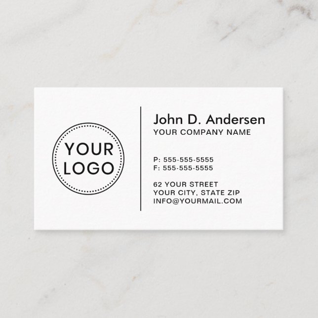 Add your logo custom modern professional business card (Front)