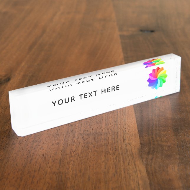 Add your Logo Custom Text Business Nameplate (Side)