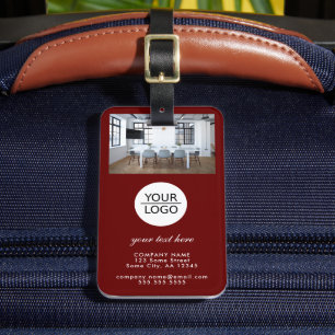 Add your Logo Custom Text Company Photo Luggage Tag
