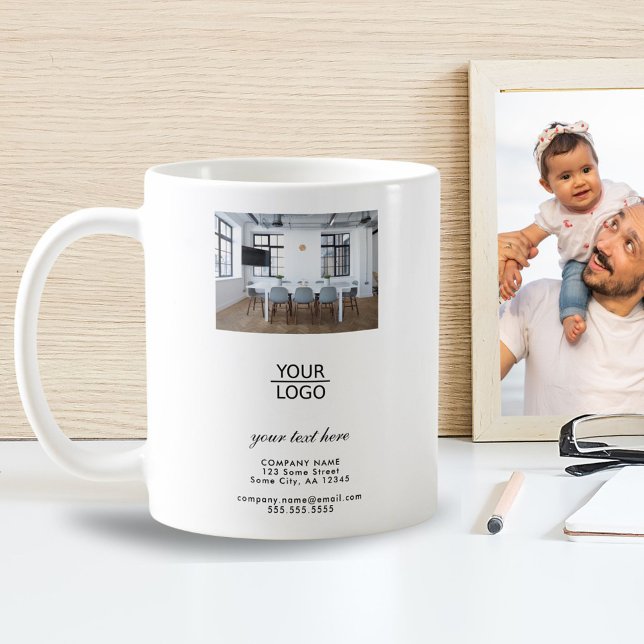 Add your Logo Custom Text Company Promotion Photo Coffee Mug (Creator Uploaded)