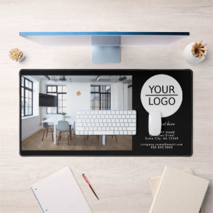 Add your Logo Custom Text Photo Company  Desk Mat