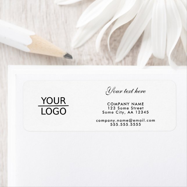 Add your Logo Custom Text Promotion Return Address Label (Insitu)