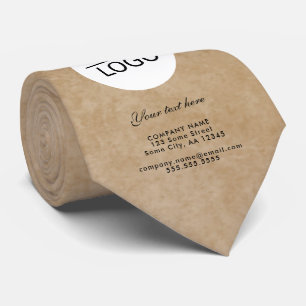 Add your Logo Custom Text Rustic Beige Promotion Tie