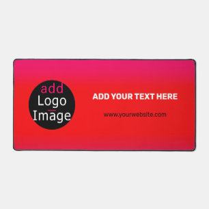 Add Your Logo Customisable Business Magenta Desk Mat