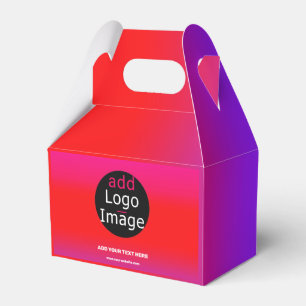 Add Your Logo Customisable Business Magenta   Favour Box