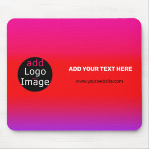 Add Your Logo Customisable Business Magenta Mouse Pad