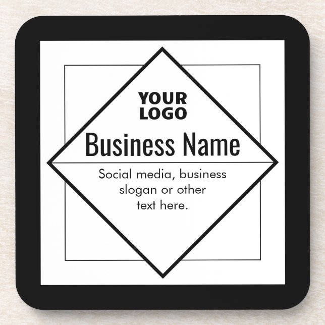 Add Your Logo Customisable Template Coaster (Front)