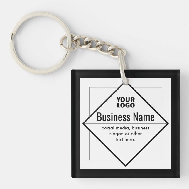 Add Your Logo Customisable Template Key Ring (Front)