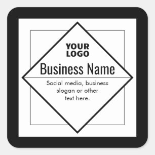 Add Your Logo Customizable Template Square Sticker