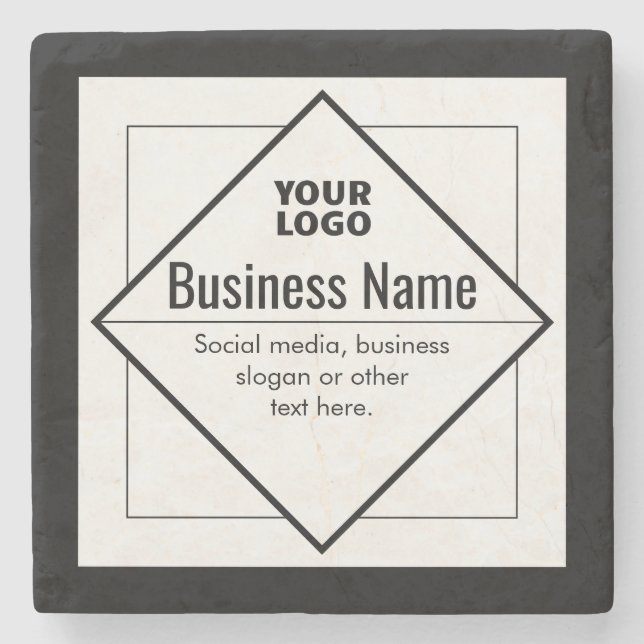 Add Your Logo Customizable Template Stone Coaster (Front)