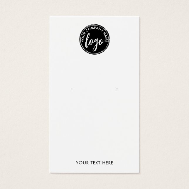 Add Your Logo Earring Display Card (Front)