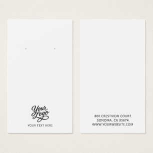 Add Your Logo Earring Display Card
